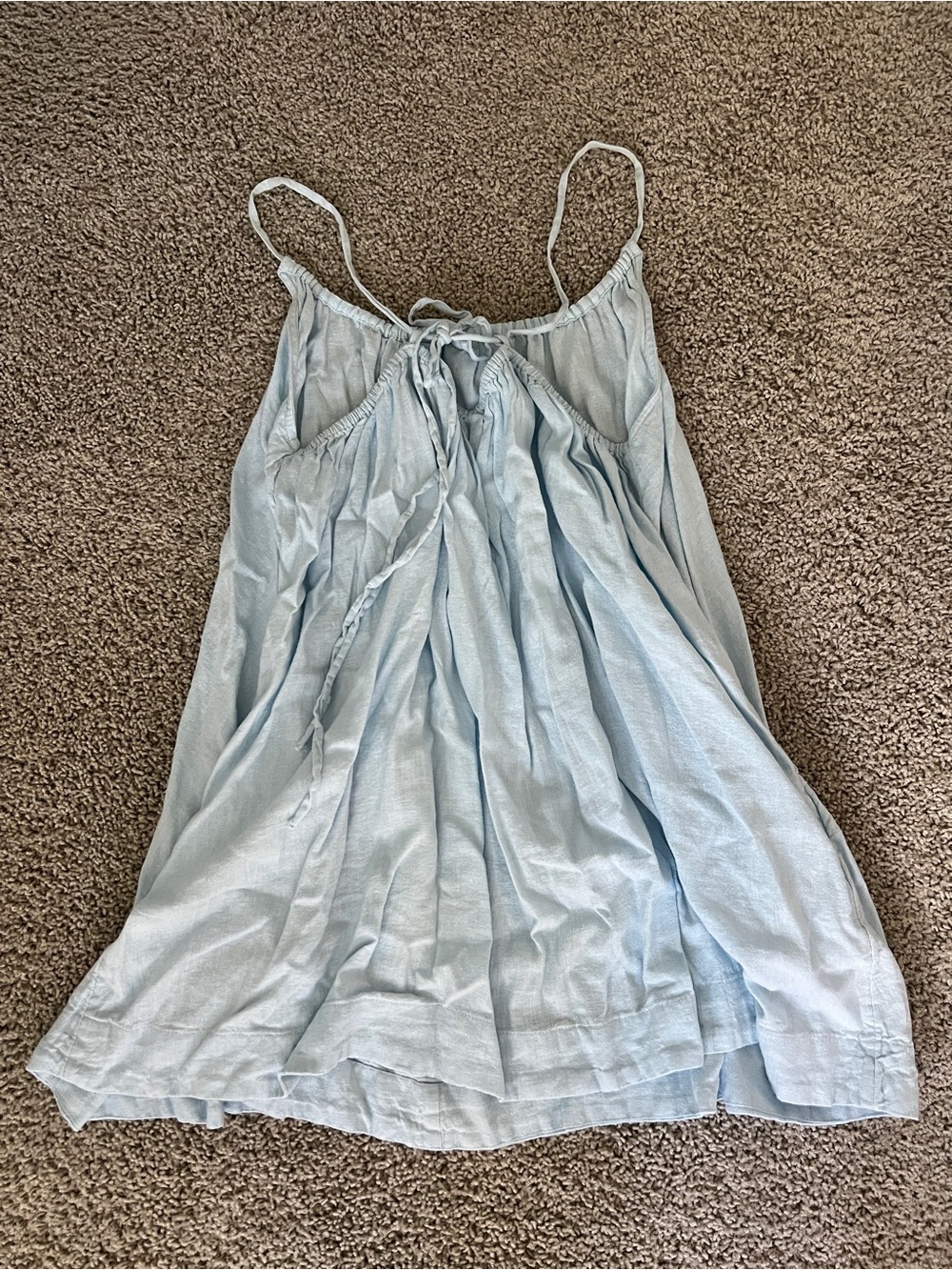 Free People Light Blue Spaghetti Strap Mini Dress